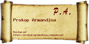 Prokop Armandina névjegykártya